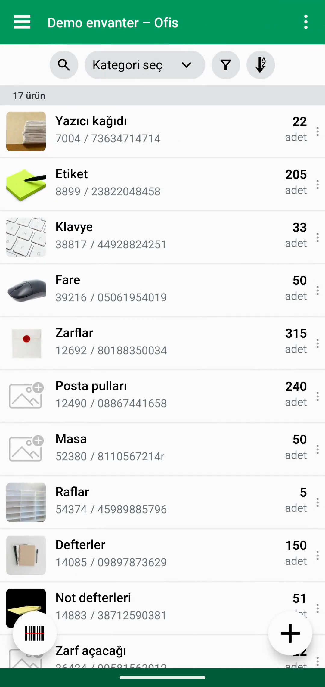 Mobil gezinme menüsünde Locations seçili