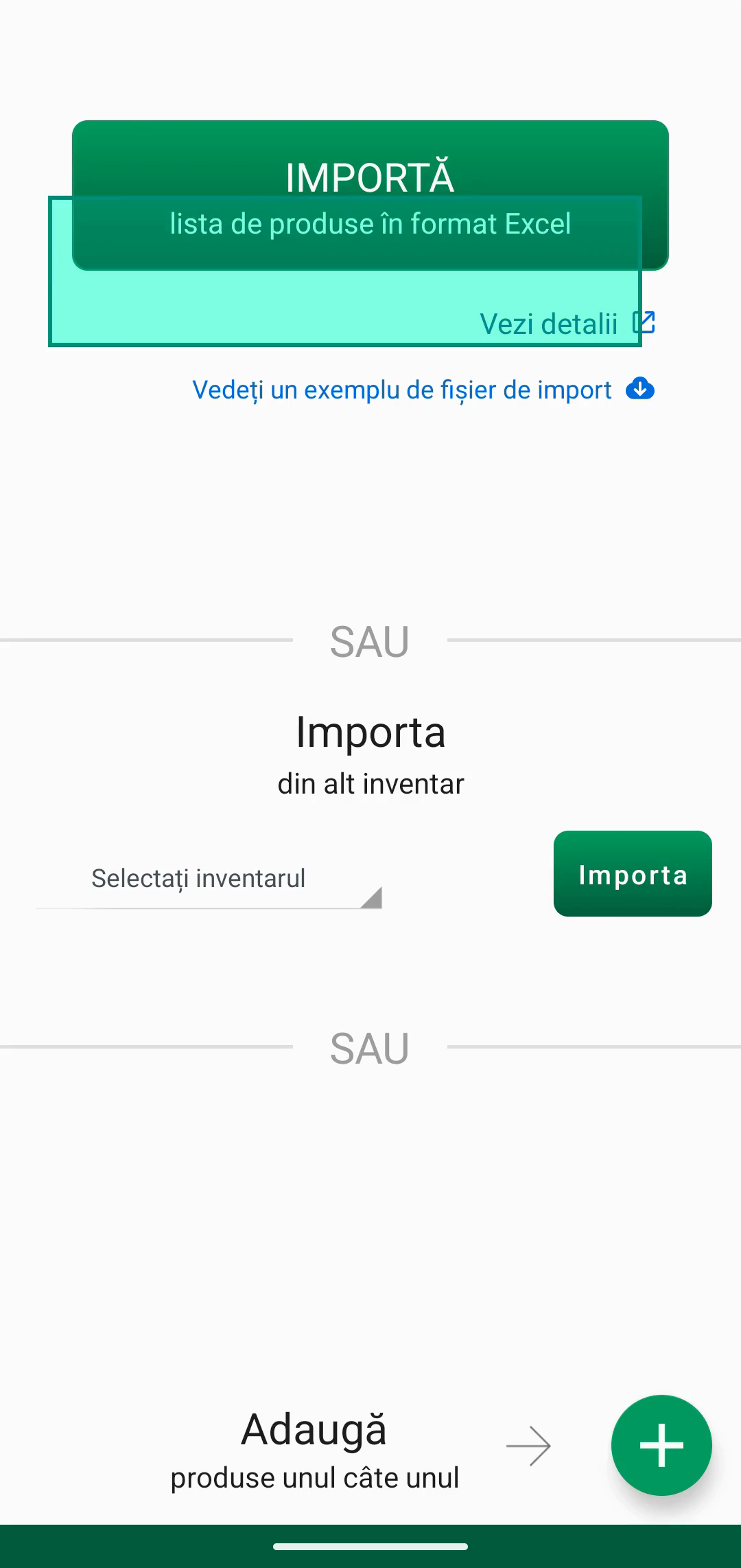 Ecran Potrivire câmpuri cu coloane mapate la câmpurile aplicației